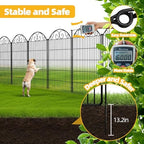 COLRASN 10 Panels No Dig Decorative Garden Dog Fence Outdoor for Yard, 48in(H) x 24.16ft(W) Tall Animal Barrier Fenceing Panels, Rustproof Ground Stakes Temporary Wire Screen for Patio - Image 4