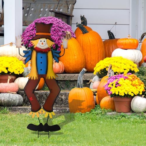 Fall Yard Stakes Sign Decorative Scarecrow Garden Stake Fall Decor Outdoor - Image 6