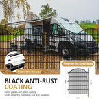 15 Panels Decorative Garden Fence with Lock, 40in (H) X 36.25ft (L) No Dig Dog Fences Outdoor for Yard, Rustproof Tall Animal Barrier Fencing, Metal Panels Suitable for Yards Border, Patio Use - Image 5
