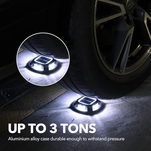 AGPTEK Solar Driveway Lights Outdoor 4 Pack, 2 Color Modes LED Deck Dock - Image 6