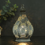 JHY DESIGN Moroccan Style Vintage Lantern Metal Table Lamp Battery Powered 11.5" Tall Cordless Lamp Desk Lamp with Edison Bulb for Living Room Bedroom Weddings Parties Garden Lounge Outdoor Indoor - Image 2