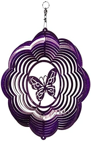 SWEN Products Butterfly Cloud Swirly Metal Wind Spinner - Image 2