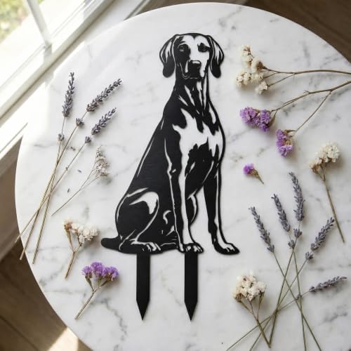 Dog Metal Garden Stake - Weatherproof Dog Silhouette Yard Art, Decorative Outdoor Sign for Lawn & Patio, Heartfelt Gift for Vizsla Lovers(Stand,14") - Image 4
