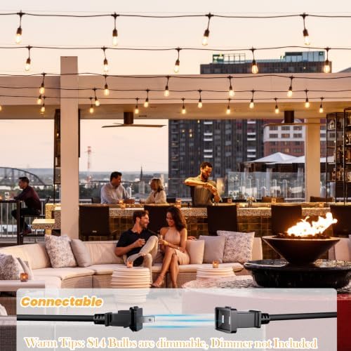 Svater 192 FT Outdoor String Lights 2W S14 LED Commercial Grade Waterproof - Image 5