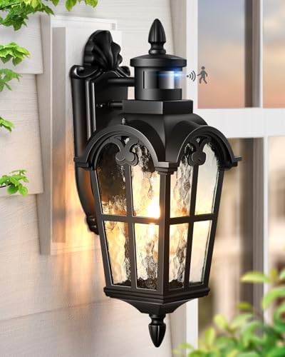 VIANIS Motion Sensor Porch Light Outdoor, Black Outside Sconce Lighting by VIANISLIGHTING