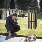 Sympathy Wind Chimes for Loss of Loved One, 40 Inch Memorial Wind Chimes for Loss of Loved Father/Mother/Lover, Commemorative Sympathy Bereavement Gifts for Condolences/Funeral (Copper) - Image 4