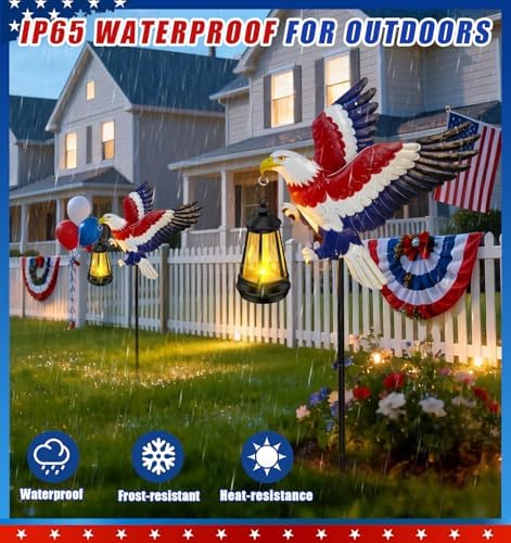 Solar Lights Outdoor 2 Packs 29.9in Eagle Garden Stakes with Solar Lights - Image 6
