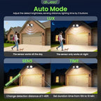 ALUSSO Motion Sensor Outdoor Lights Metal Heads, 30W 3600LM Flood Lights Outdoor 120V, 3 Modes Dusk to Dawn/Auto/On Time, 3000K 4000K 6500K Adjustable, Hardwired Security Light ETL Listed, Black 1PC - Image 6