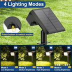 LANSOW Solar Spot Lights Outdoor Waterproof IP65, (2 Pack/90 LED/4 Modes) Solar Landscape Spotlights, 2-in-1 Solar Powered Flood Lights for Yard Garden Pathway Outside Tree, Auto ON/Off(Warm White) - Image 3