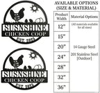 Custom Name Chicken Coop Metal Decor,Personalized Metal Fluffy Butt Hut Sign - | Funny Outdoor Backyard Poultry House Wall Art | Unique Birthday Gift for Farm Animal Lovers - Image 5