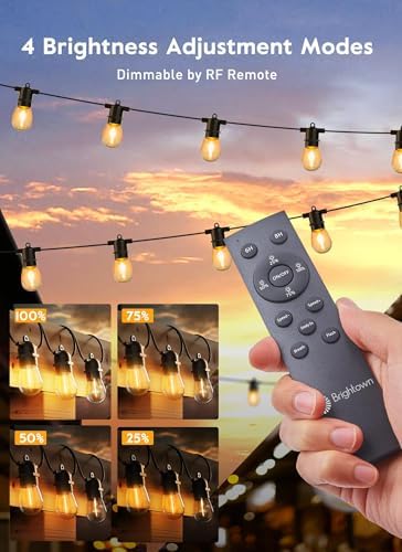 Minetom 34FT Solar String Lights Outdoor with Remote, Patio Lights - Image 2