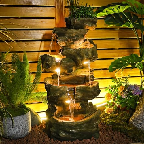 Sunlinua 40 H Large Outdoor Water Fountain with 5 Tiers by Sunlinua