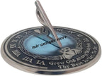 10" Brass Sundial Clock – Grow Old with Me Garden Timepiece – Antique Finish with Roman Numerals – Elegant Outdoor Decor for Garden, Patio & Yard - Image 2