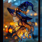 Cute Gentle Witch Acrylic Suncatcher by AVAGAN