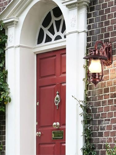 Aluminum Vintage Kerosene Lantern Outdoor Wall Lantern Light Fixture – Waterproof Exterior Porch Sconce with Frosted Glass, Rustic Farmhouse Style for Patio, Garden, Garage - Image 3