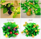 CAKERS Artificial Gourd Vine String Lights|Festive Party Decor Simulation Plants Vine Lights|Faux Rattan Fairy Lights for Party Bedroom Patio,Gold,5m(16.4ft)-50LED-Solar - Image 6