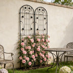 2 Pack Black Metal Garden Trellis Rustproof Plant Support Frame - Image 4