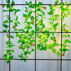 CAKERS Artificial Gourd Vine String Lights|Festive Party Decor Simulation Plants Vine Lights|Faux Rattan Fairy Lights for Party Bedroom Patio,Gold,5m(16.4ft)-50LED-Solar - Image 3