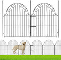 Garden Fence 5 Panels, 36 in H Above Ground, No Dig Metal Fence by Unknown