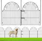 Garden Fence 5 Panels, 36 in H Above Ground, No Dig Metal Fence by Unknown