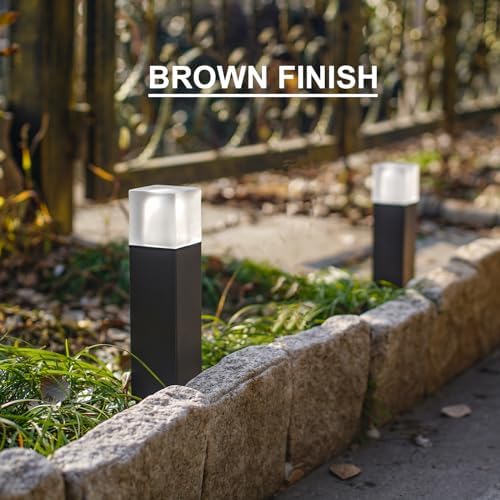 GOODSMANN 8 PK Low Voltage LED Bollard Path Lights 2W 100 Lumen Bronze - Image 4