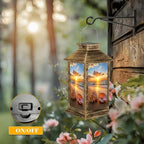 Solar Lantern Outdoor Waterproof Sea Shells Tropical Beach Garden Decor LED Hanging Solar Lights Tabletop Lamp Gifts for Women Mom Outside Yard Patio Porch - Image 5