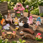 104 Pcs Fairy Garden Accessories Miniature House Figurines Kit - Image 7