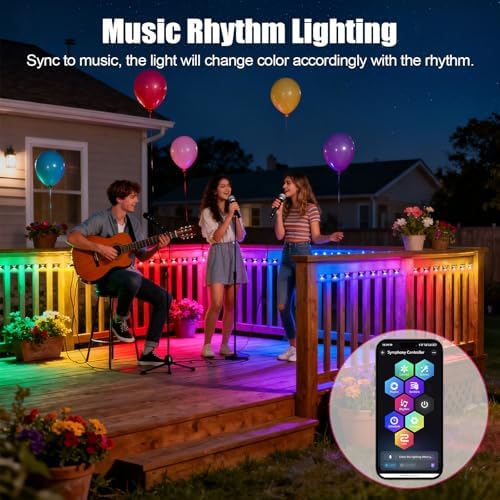 GOESWELL Smart Permanent Outdoor Lights 16ft IP68 Waterproof for Patio - Image 3