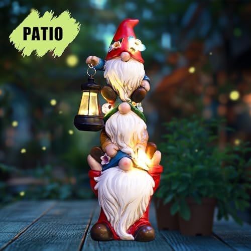 twinbling 17 in Large Garden Gnome Statue with Solar Lights - Image 6