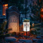 Poceacles Cross Solar Lights Outdoor Waterproof LED Flameless Candle Cemetery Solar Decorative Lights Walkway Lights Landscape Lighting for Outdoor Decor, Rose American Flag Wings Cross, Pack of 2 - Image 2
