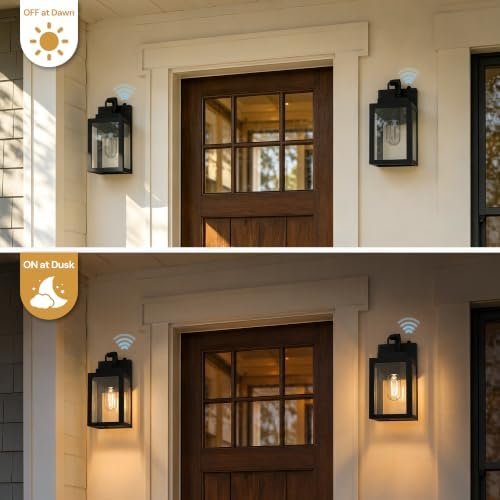 Outdoor Wall Lights, Exterior Lighting Fixtures, Dusk to Dawn 10" (1-Pack) - Image 2