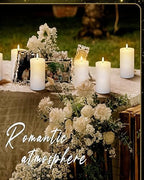 VIHOSE 6 Pack White Flameless Candles Set with Remote and Timer Flickering Flameless Battery Candles Flat Top LED Pillar for Wedding Outdoor Home Festival Decoration(D 3" H 5") - Image 4