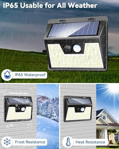 Peasur 20 Pack Solar Lights for Outside, Motion Sensor Outdoor Lights, 140LED Solar Security Lights 3 Working Modes, Solar Lights Outdoor Waterproof for Outside Garden Yard Fence - Image 4