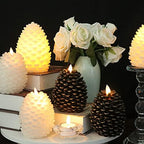 Wondise Pine Cone Flickering Flameless Candles with Remote and Timer - Image 4