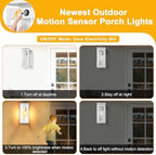 15" Motion Sensor Outdoor Wall Lights, Outdoor Sconces, 2 Pack - Image 3