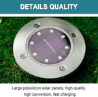 Color Changing Solar Ground Lights Outdoor, 4 Pack 8 LED Color Changing Solar Disk Lights Waterproof Garden In-ground Pathway Lights Landscape Lighting for Pathway Garden Yard Lawn Walkway Decor - Image 4