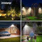 intelamp 4400mAh Solar Flood Lights 2 Pack Outdoor Solar Security Light - Image 6