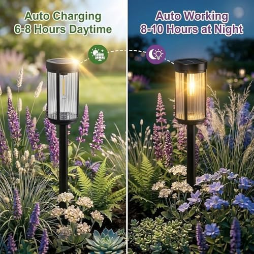 Sparkblaze Solar Garden Lights Outdoor, 12 Pack, Warm White - Image 3
