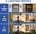 2 Pack Motion Sensor Outdoor Wall Light Fixture Up Down Porch Lights Modern Dusk to Dawn Exterior Sconce Light Wall Mount Outside Coach Lantern for House Front Door Garage (With 4 Dimmable Warm Bulbs) - Image 2