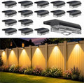 16PK Solar Fence Lights Outdoor Waterproof, 12H Step Lights for Yard by LIANGLOME