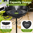 35In Metal Heart-Shaped Bird Bath, Vintage 12.1"D 2.17" Deep Romance Bowl - Image 2
