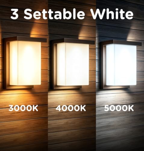 Outdoor Wall Light Sconce 8 Inch, IP66 Waterproof, 1920LM Brightness, 3CCT - Image 4