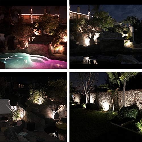 8Pack 5W Low Voltage Landscape Lights with Connectors Outdoor Lighting 24V AC/DC Focusing Lens LED Landscape Spotlights,600LM Warm White Waterproof Outdoor Garden Yard Lights - Image 7