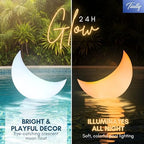 TIALLY Floating Pool Lights - Large Solar Powered Crescent Moons (2 Pack) - Image 5