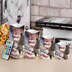 Eagle Flag Flickering Flameless Candles Battery Operated Candles Set of 4 with Remote Control Timer Color Changing Pillar Candles Bulk Tea Lights Home Table Kitchen Decoration - Image 4