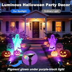 6 Pack Solar Spotlights Outdoor for Halloween DecorationRGB Color Changing - Image 2