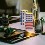 Flameless Candles with Remote and Timers Flickering Battery Operated USA Flag Candles Outdoor LED Pillar Candles for Independence Day Patriotic Decoration Set of 2 - Image 3