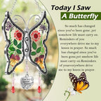 KY&BOSAM Gift for Friend Butterfly Suncatcher Stained Glass Window Hanging - Image 3
