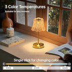 Shenmoyl Set of 2 Cordless Touch Table Lamp with 5200mAh Battery - 3 Adjustable Color Temperatures & Dimmable, Rechargeable Lamp for Bedsides, Living Room, Entryway, Bookshelves (Amber Rose) - Image 4
