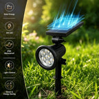 L LOHAS LED Solar Spot Lights Outdoor Adjustable Warm White 4 Pack - Image 2
